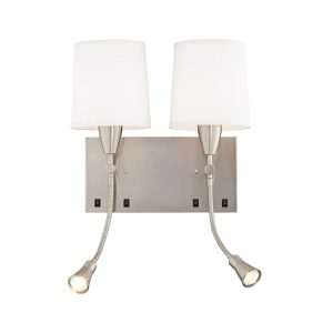 DOUBLE SCONCE W/GOOSENECK READING LIGHT QTY 279