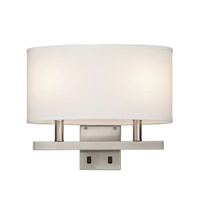 Brushed Nickel Double Nightstand Sconce QTY 482